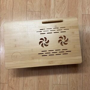 Uncommon Goods Stay Cool Bamboo Desk Table